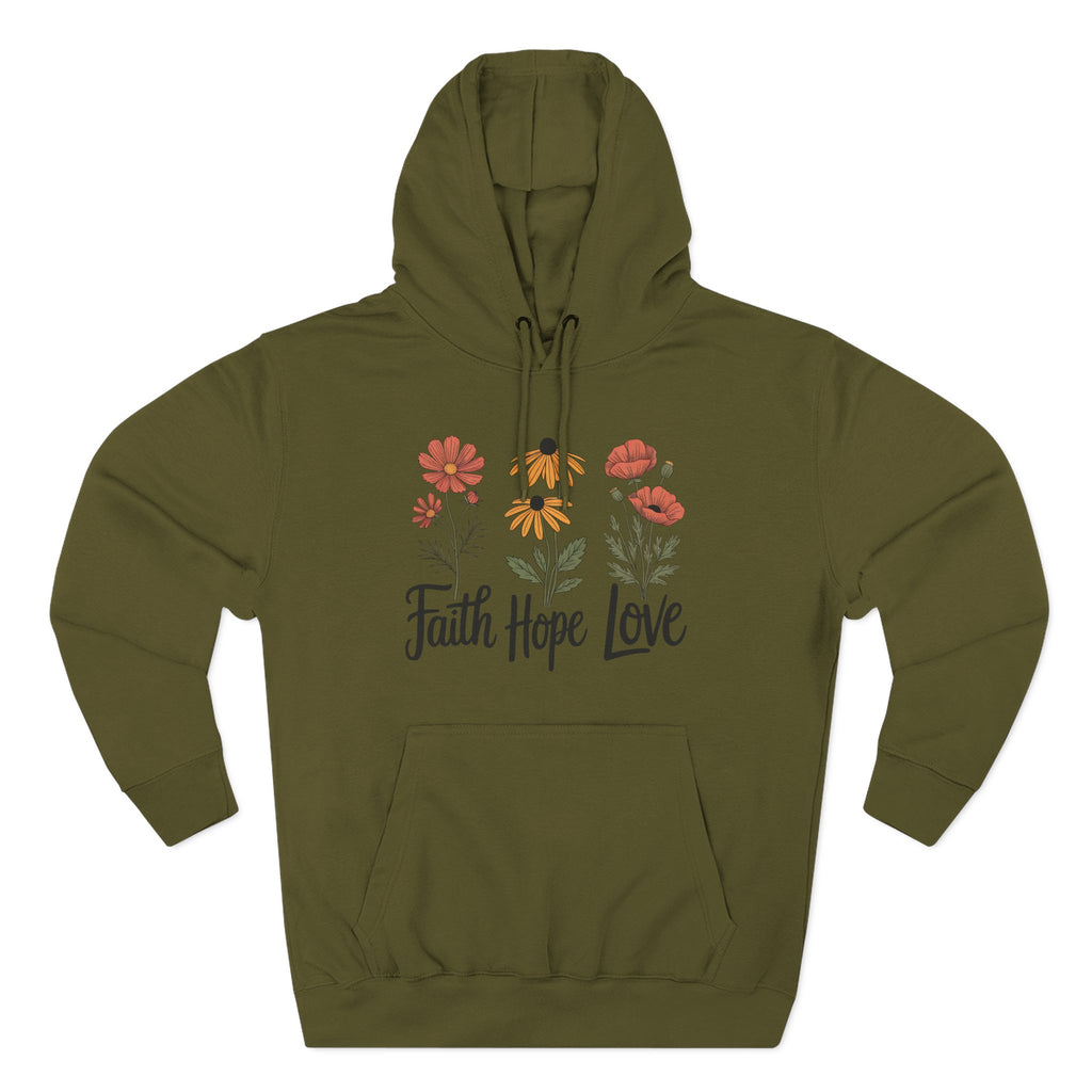 Faith, Hope, Love | Plush Cotton Hoodie