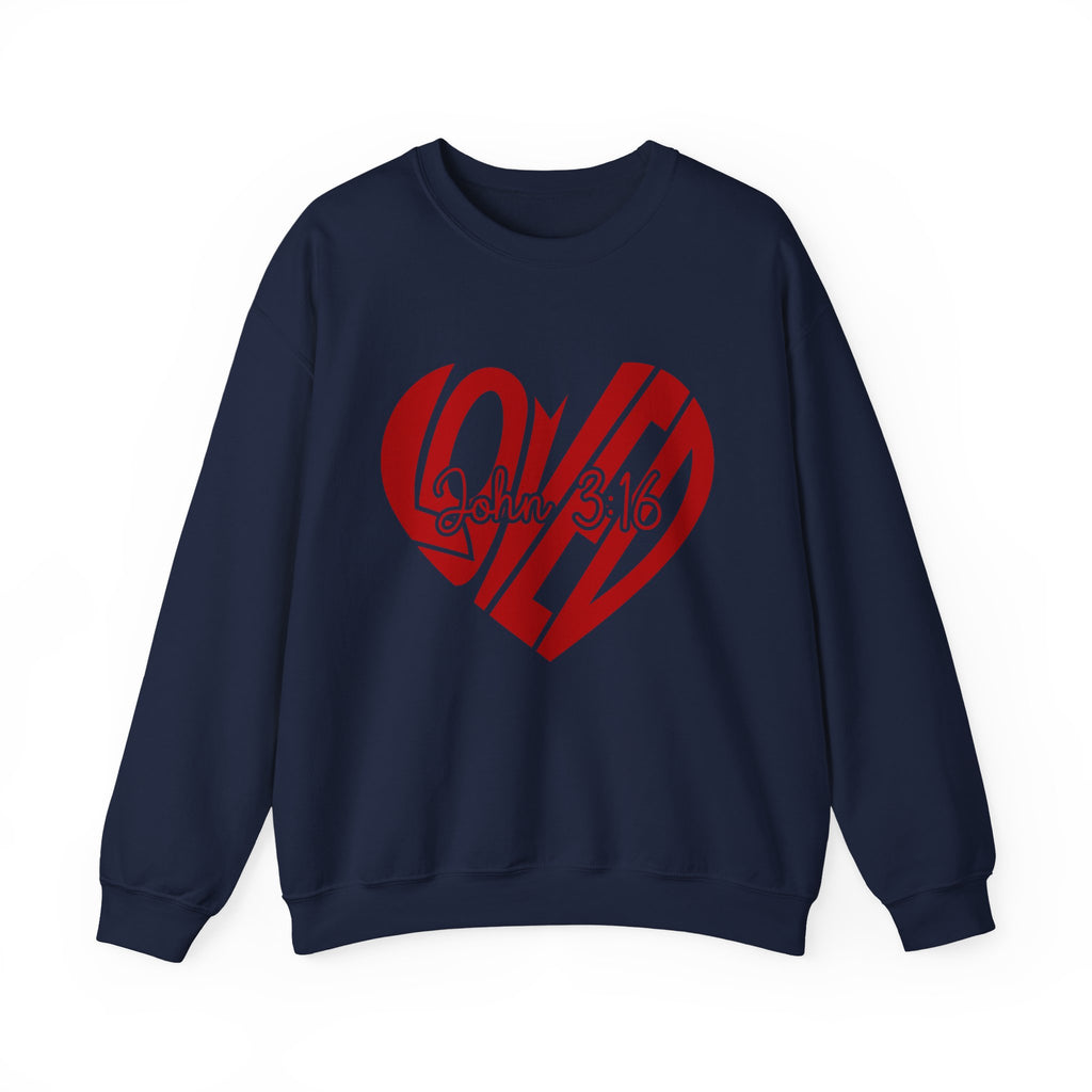 Loved Heart | Cozy Faith Crewneck Sweatshirt