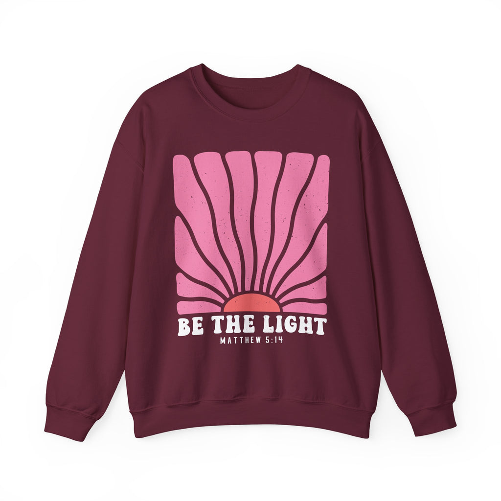 Be the Light Pink | Cozy Faith Crewneck Sweatshirt