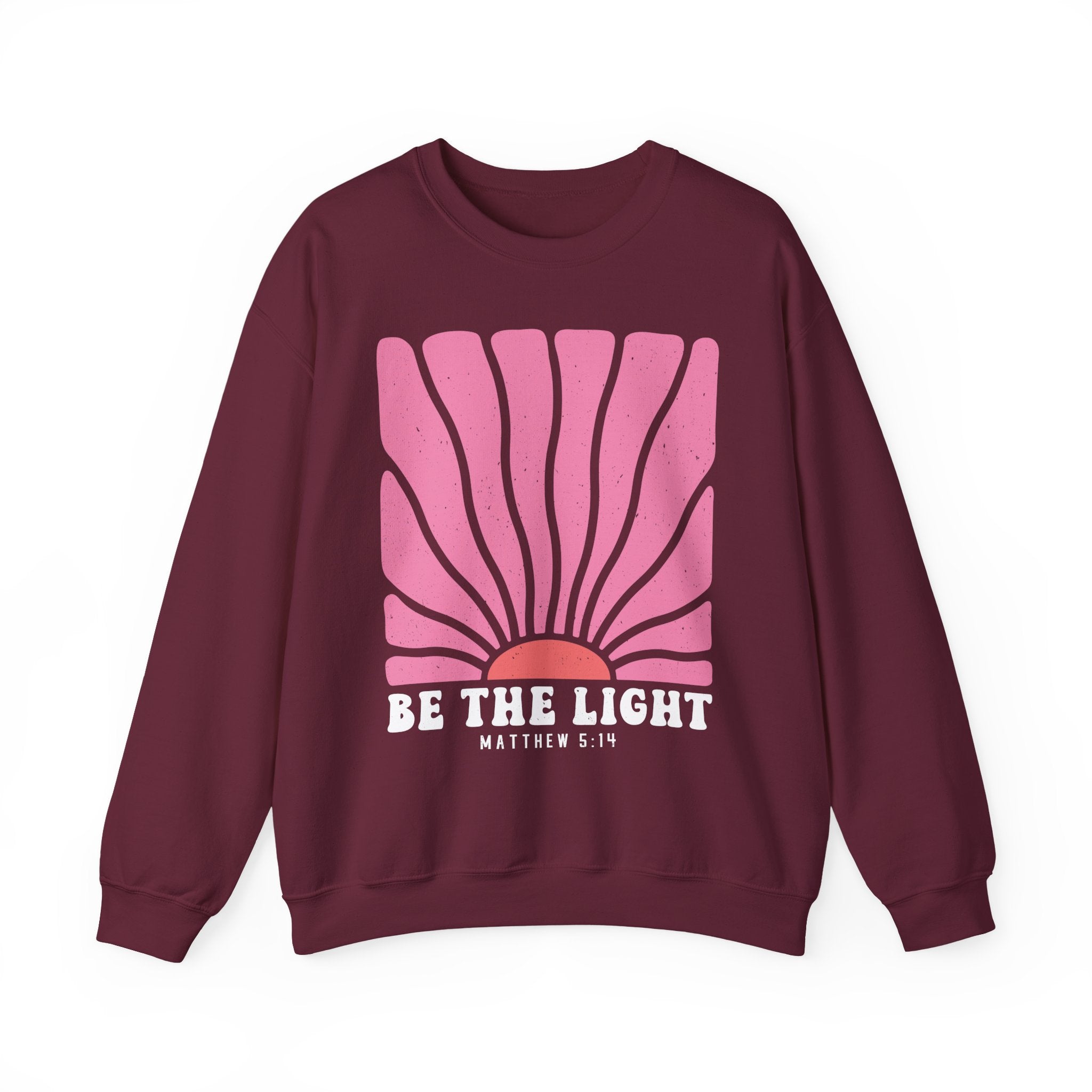 Be the Light Pink | Cozy Faith Crewneck Sweatshirt