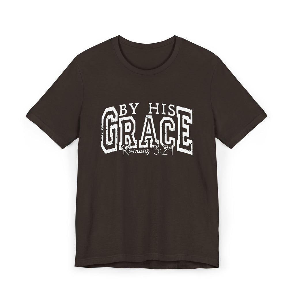 By His Grace | Ribbed crew ring-spun cotton T-Shirt