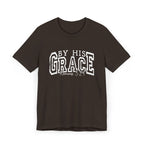 By His Grace | Ribbed crew ring-spun cotton T-Shirt