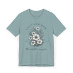 Wildflowers Grow | Ribbed crew ring-spun cotton T-Shirt