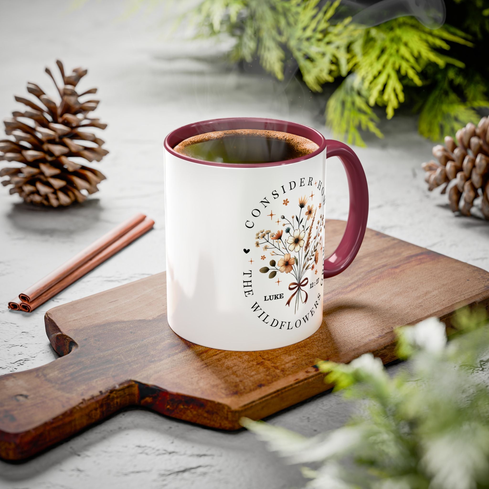 Consider How The Wildflowers Grow | Ceramic Two-Tone Coffee Mug
