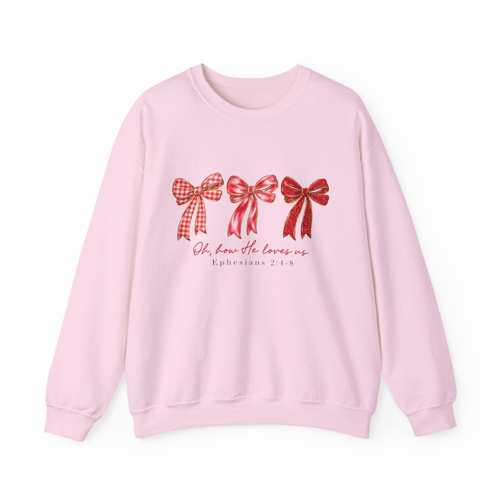 Oh, How He Loves Us | Cozy Faith Crewneck Sweatshirt