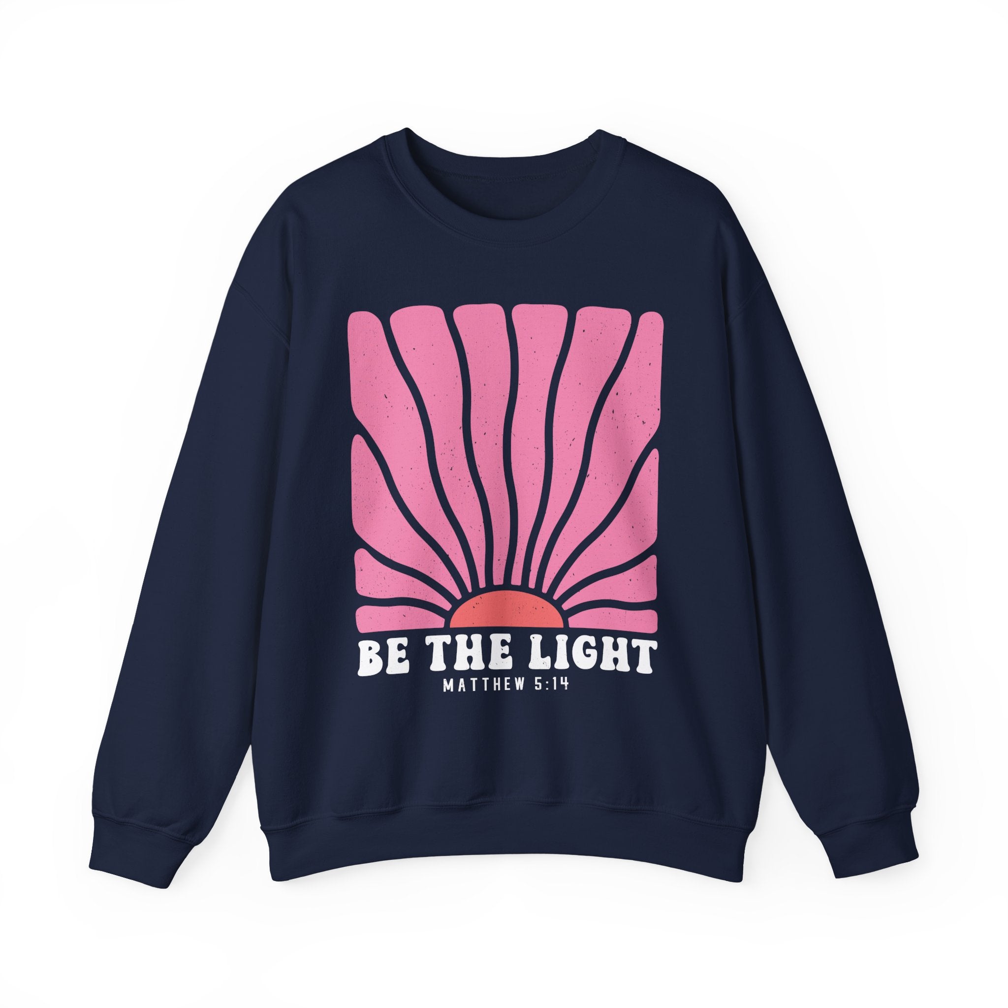 Be the Light Pink | Cozy Faith Crewneck Sweatshirt