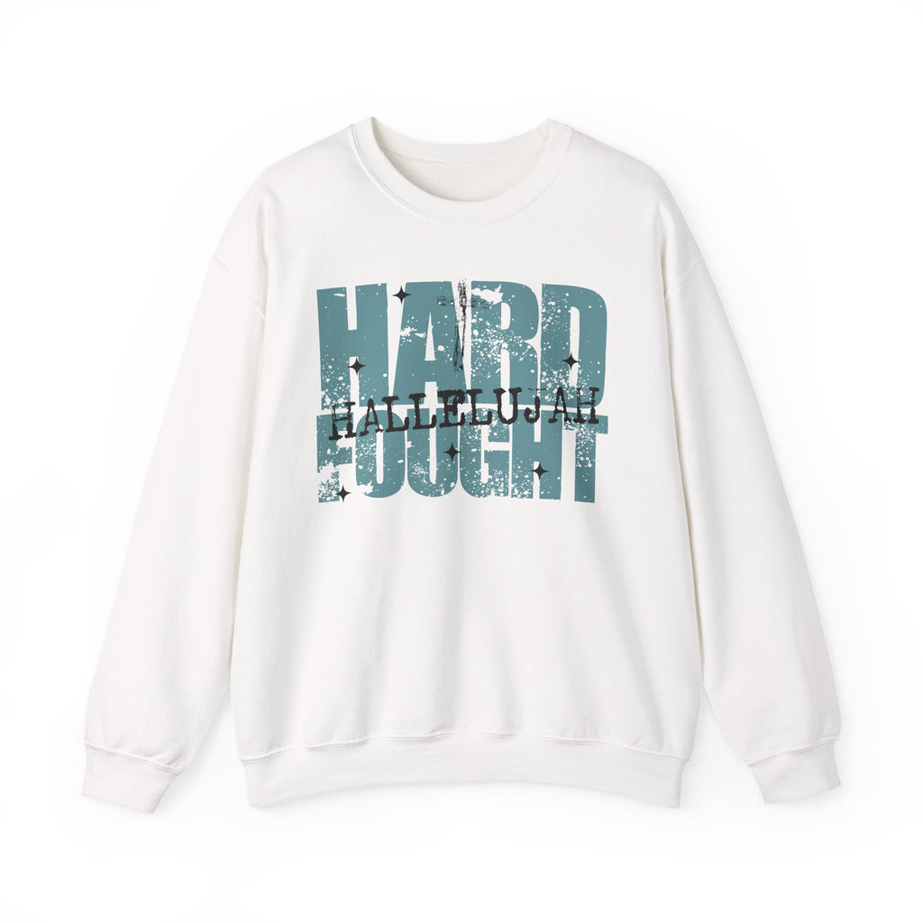 Hard Fought Hallelujah | Cozy Faith Crewneck Sweatshirt