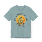 Off to Praise the Lord | Ribbed crew ring-spun cotton T-Shirt