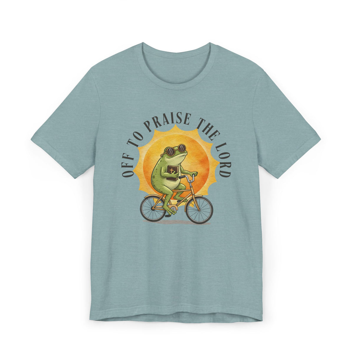 Off to Praise the Lord | Ribbed crew ring-spun cotton T-Shirt