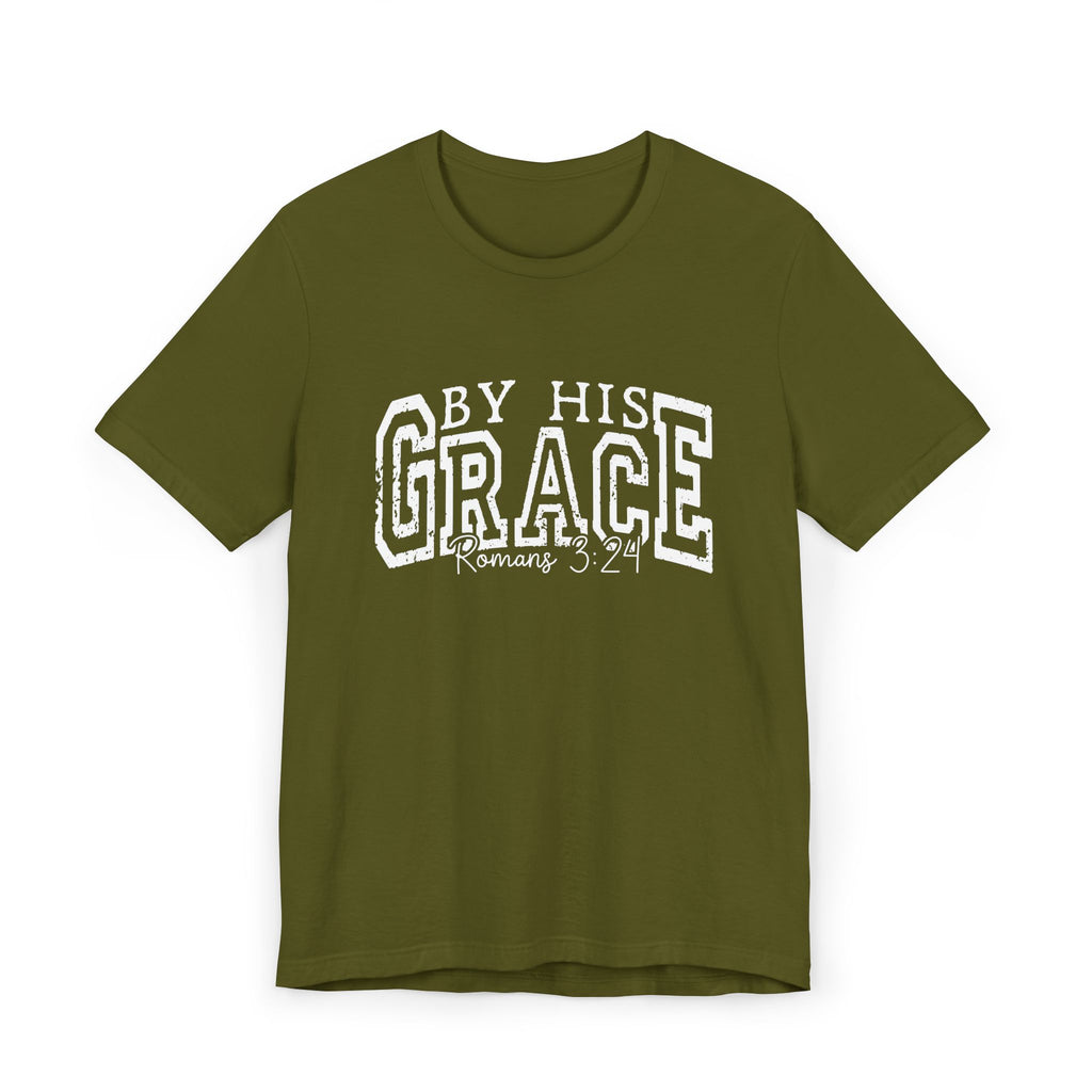 By His Grace | Ribbed crew ring-spun cotton T-Shirt