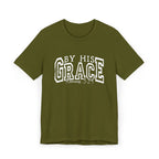 By His Grace | Ribbed crew ring-spun cotton T-Shirt
