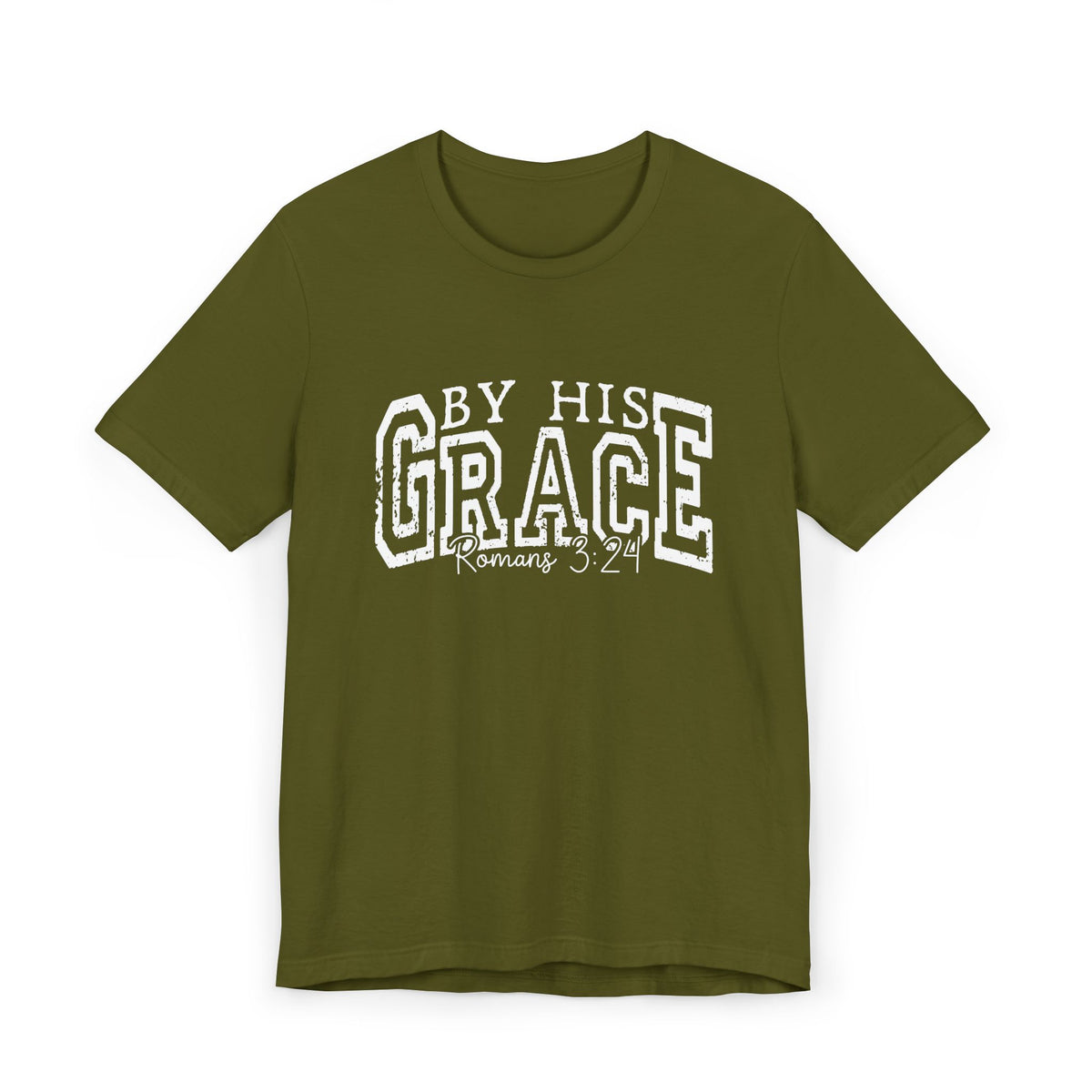 By His Grace | Ribbed crew ring-spun cotton T-Shirt