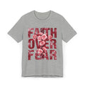 Faith Over Fear | Ribbed crew ring-spun cotton T-Shirt