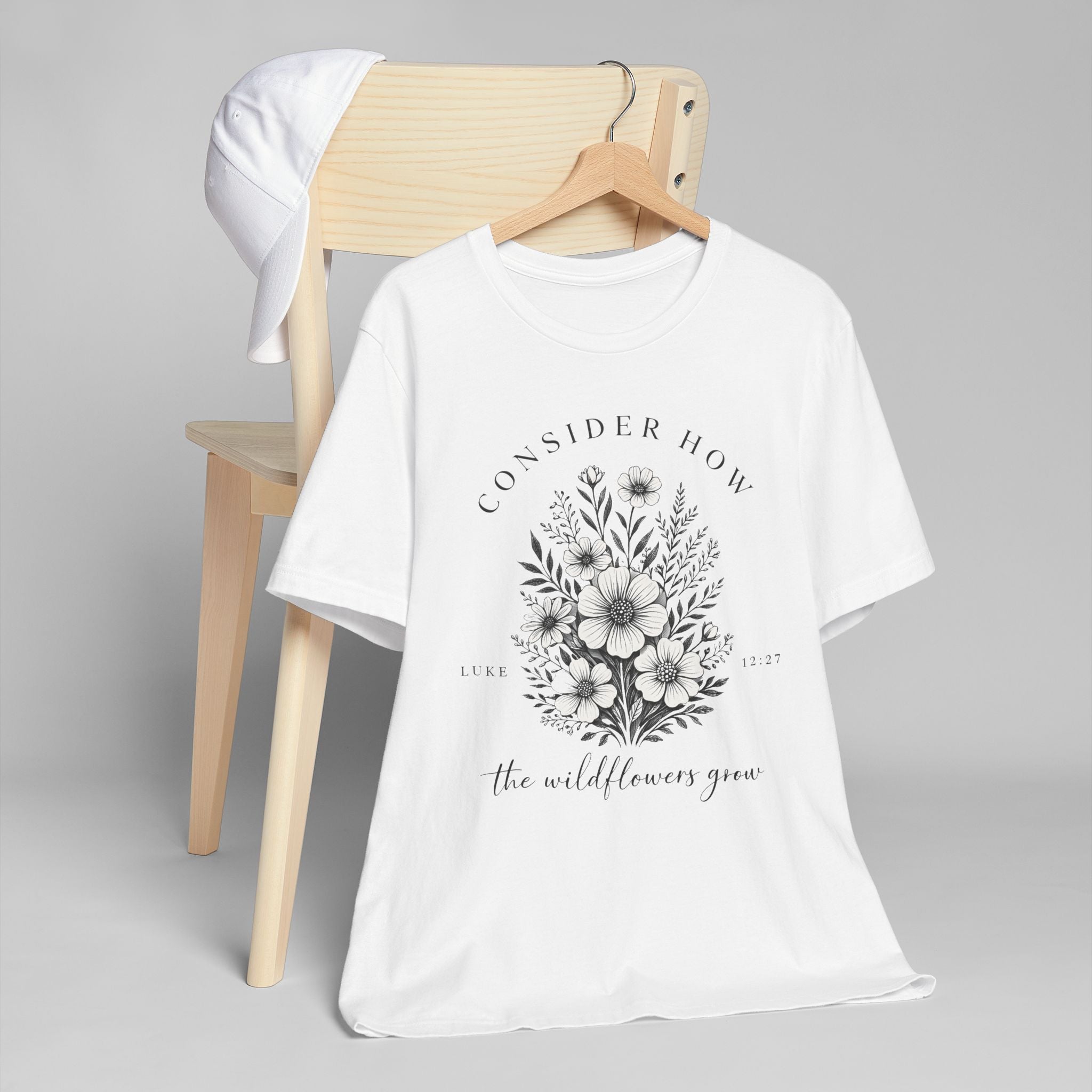Wildflowers Grow | Ribbed crew ring-spun cotton T-Shirt