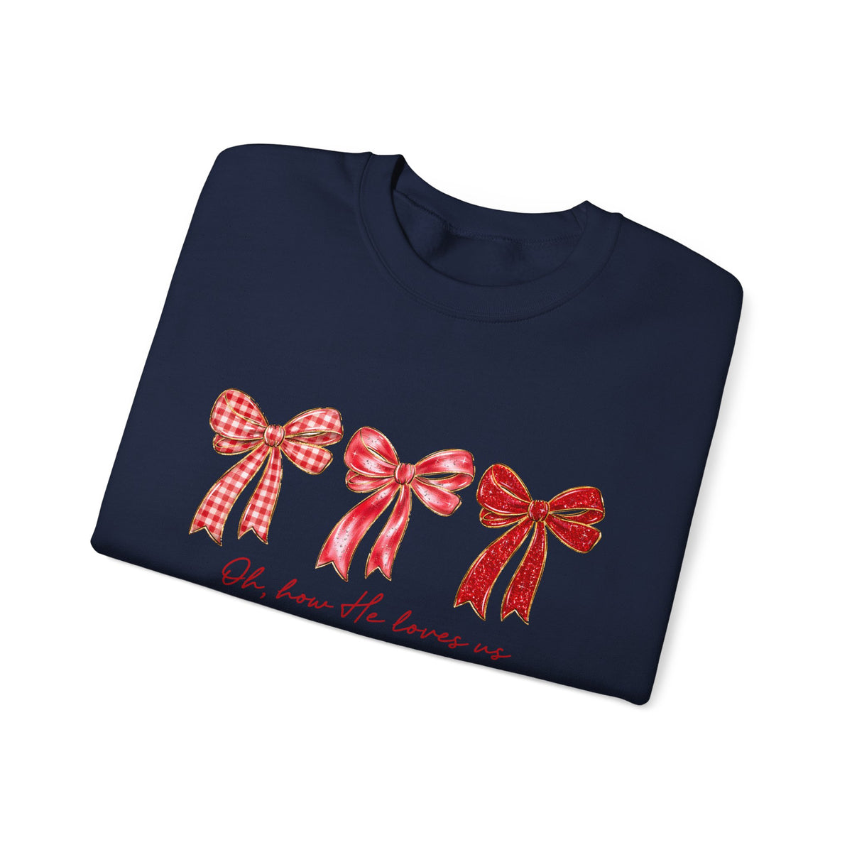 Oh, How He Loves Us | Cozy Faith Crewneck Sweatshirt