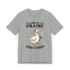 Off to Praise the Lord | Ribbed crew ring-spun cotton T-Shirt
