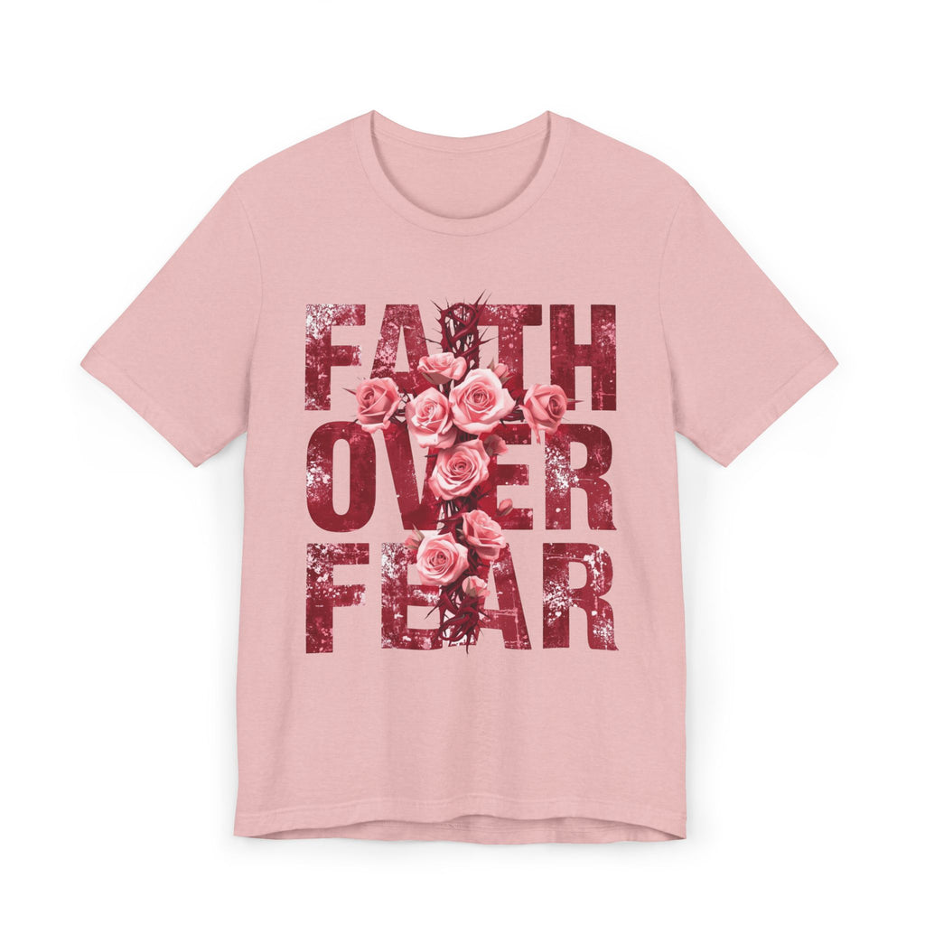 Faith Over Fear | Ribbed crew ring-spun cotton T-Shirt