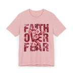Faith Over Fear | Ribbed crew ring-spun cotton T-Shirt
