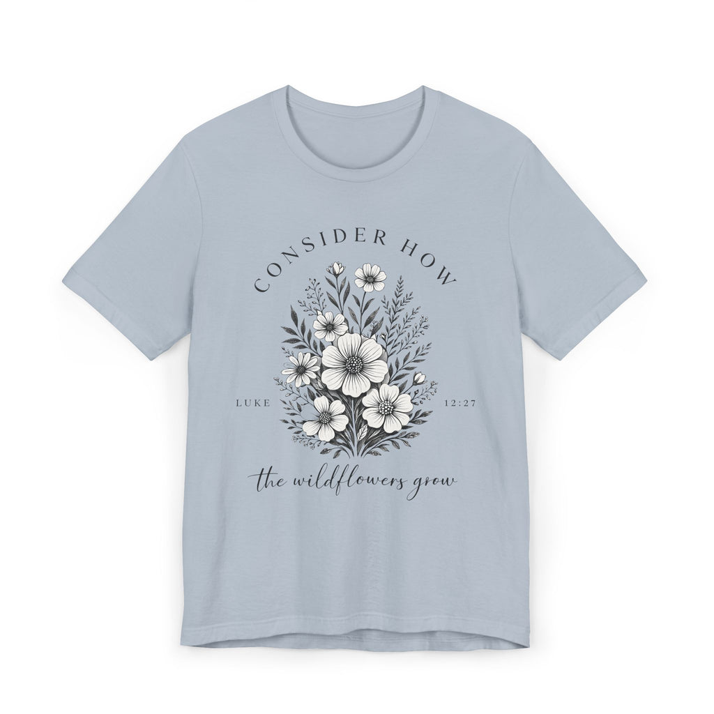 Wildflowers Grow | Ribbed crew ring-spun cotton T-Shirt