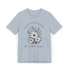 Wildflowers Grow | Ribbed crew ring-spun cotton T-Shirt