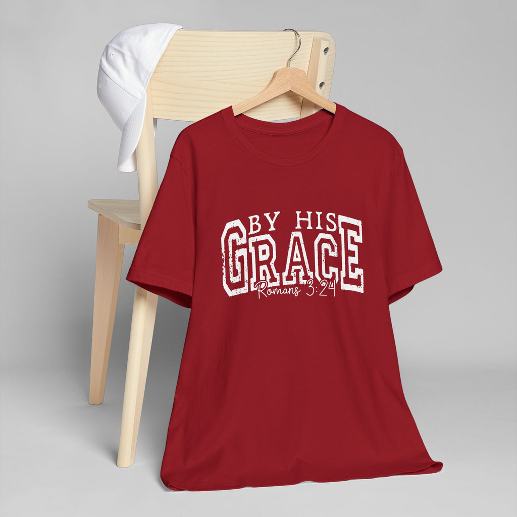 By His Grace | Ribbed crew ring-spun cotton T-Shirt