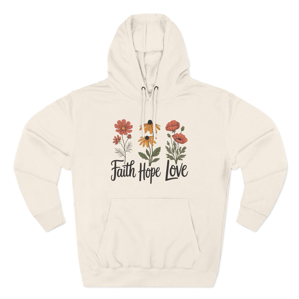 Faith, Hope, Love | Plush Cotton Hoodie