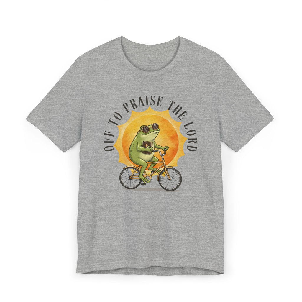 Off to Praise the Lord | Ribbed crew ring-spun cotton T-Shirt