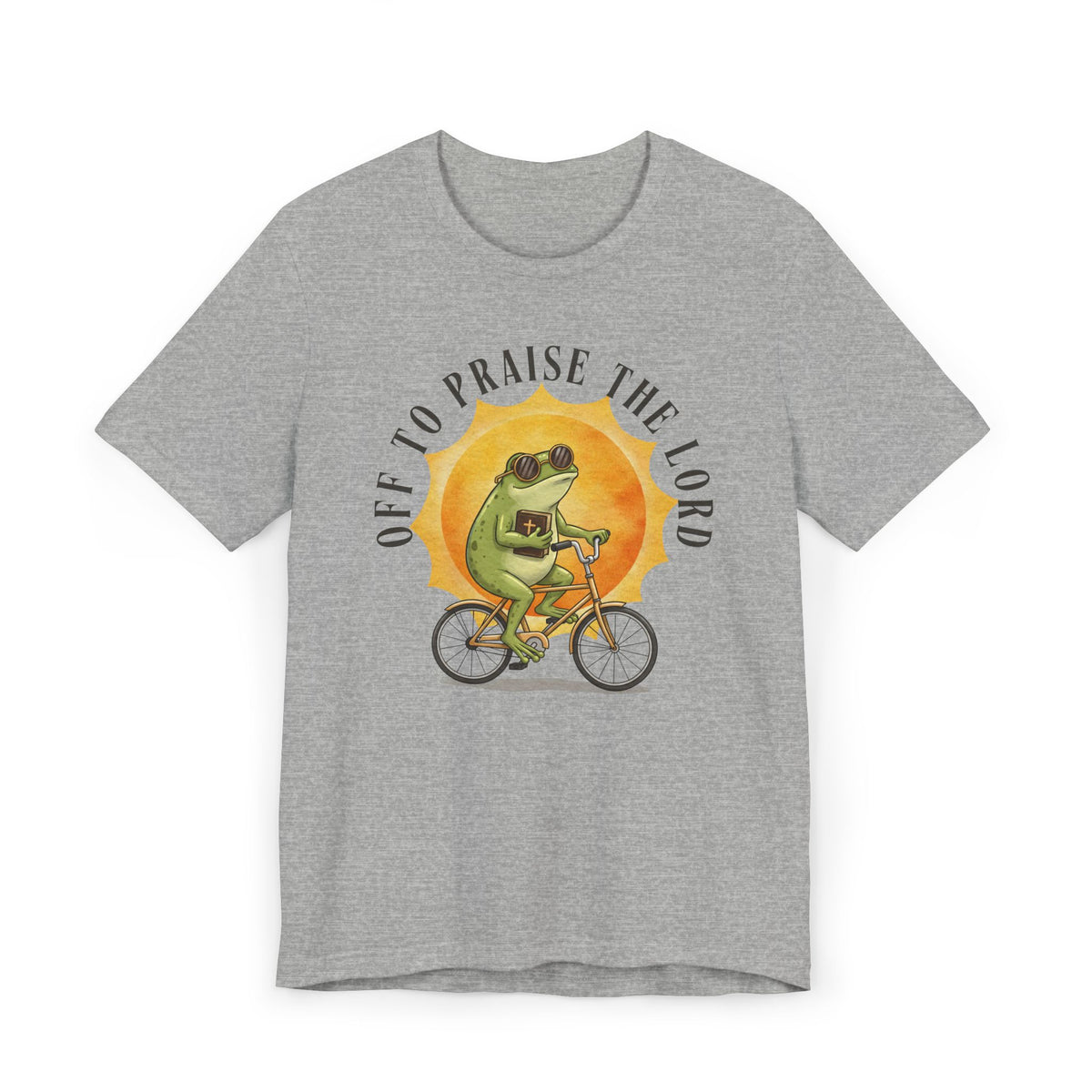 Off to Praise the Lord | Ribbed crew ring-spun cotton T-Shirt