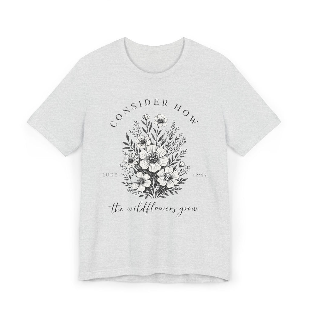 Wildflowers Grow | Ribbed crew ring-spun cotton T-Shirt
