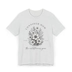 Wildflowers Grow | Ribbed crew ring-spun cotton T-Shirt