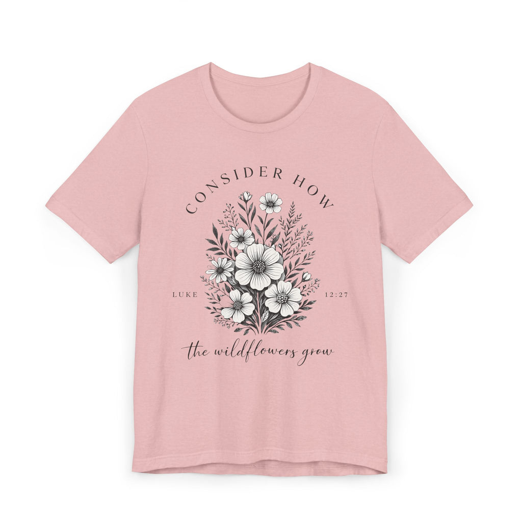 Wildflowers Grow | Ribbed crew ring-spun cotton T-Shirt
