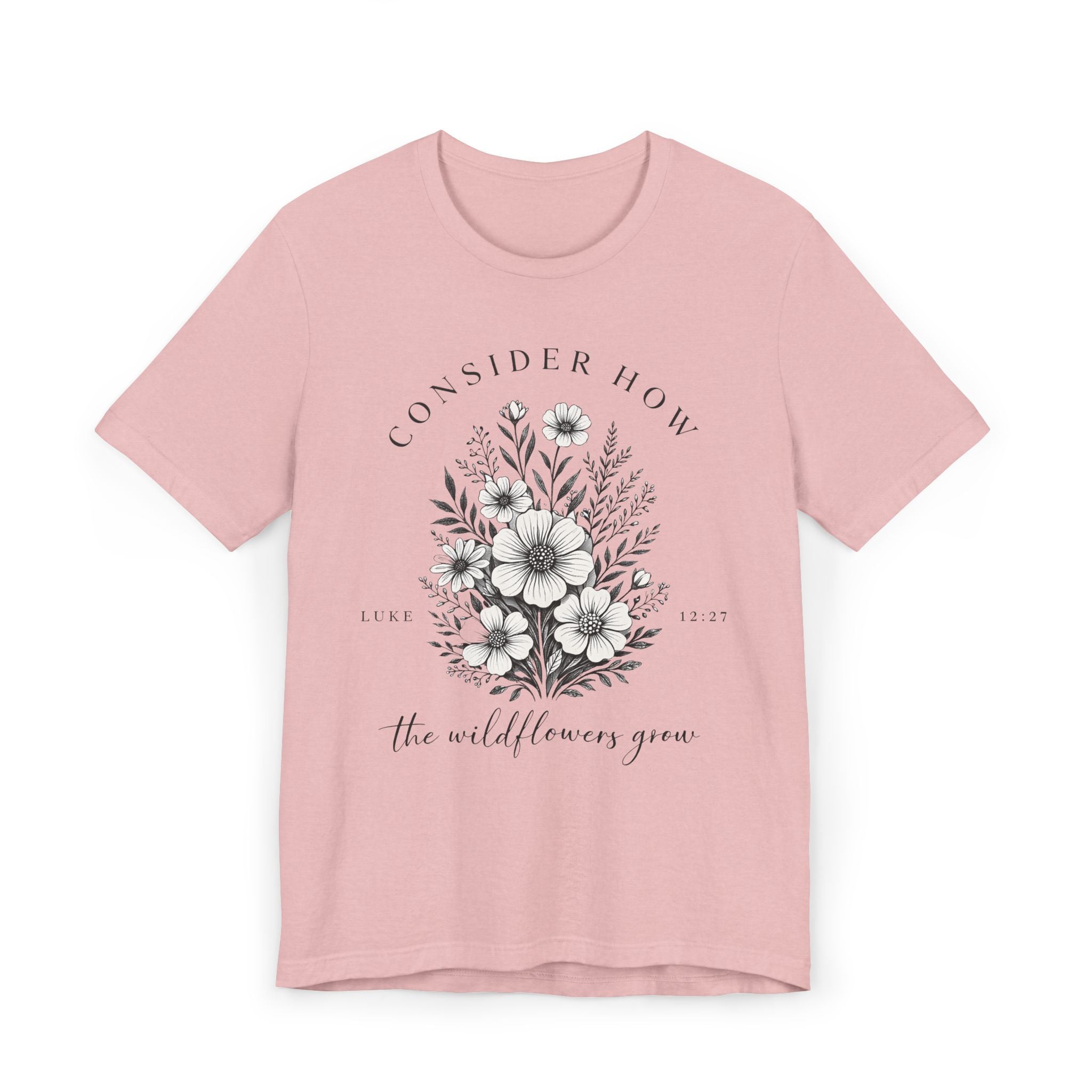Wildflowers Grow | Ribbed crew ring-spun cotton T-Shirt