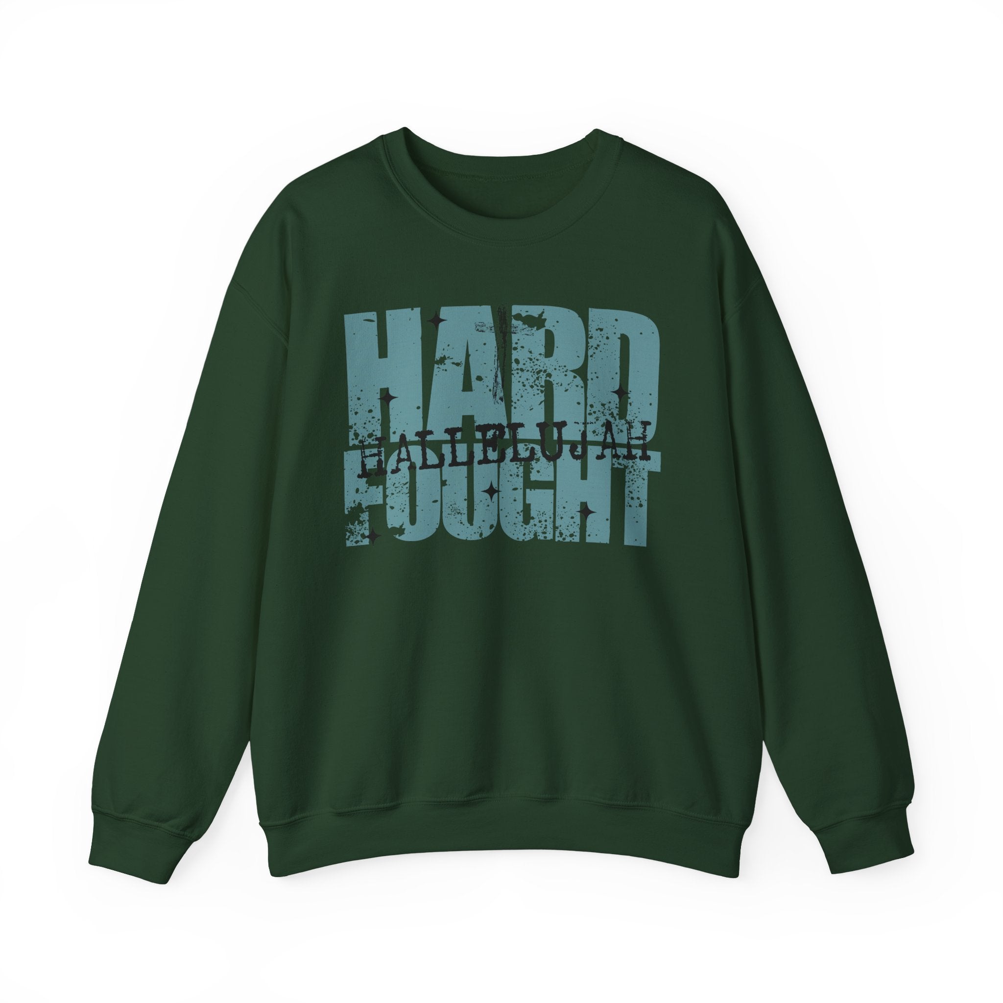 Hard Fought Hallelujah | Cozy Faith Crewneck Sweatshirt