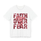 Faith Over Fear | Ribbed crew ring-spun cotton T-Shirt