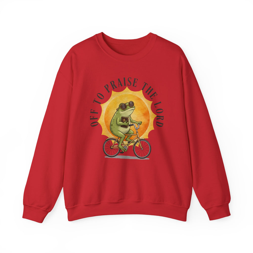 Off to Praise the Lord | Cozy Faith Crewneck Sweatshirt