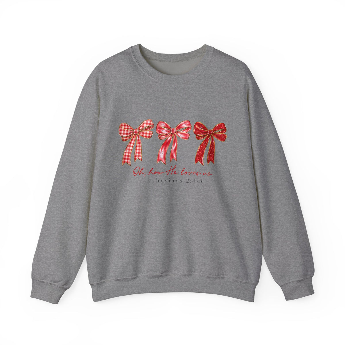 Oh, How He Loves Us | Cozy Faith Crewneck Sweatshirt