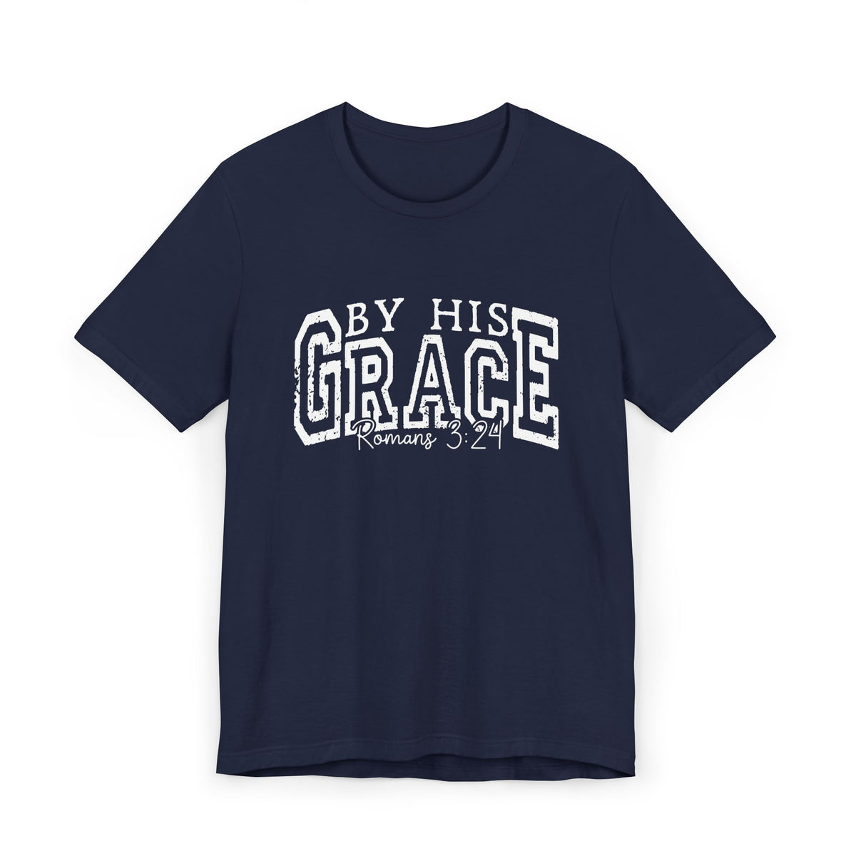 By His Grace | Ribbed crew ring-spun cotton T-Shirt
